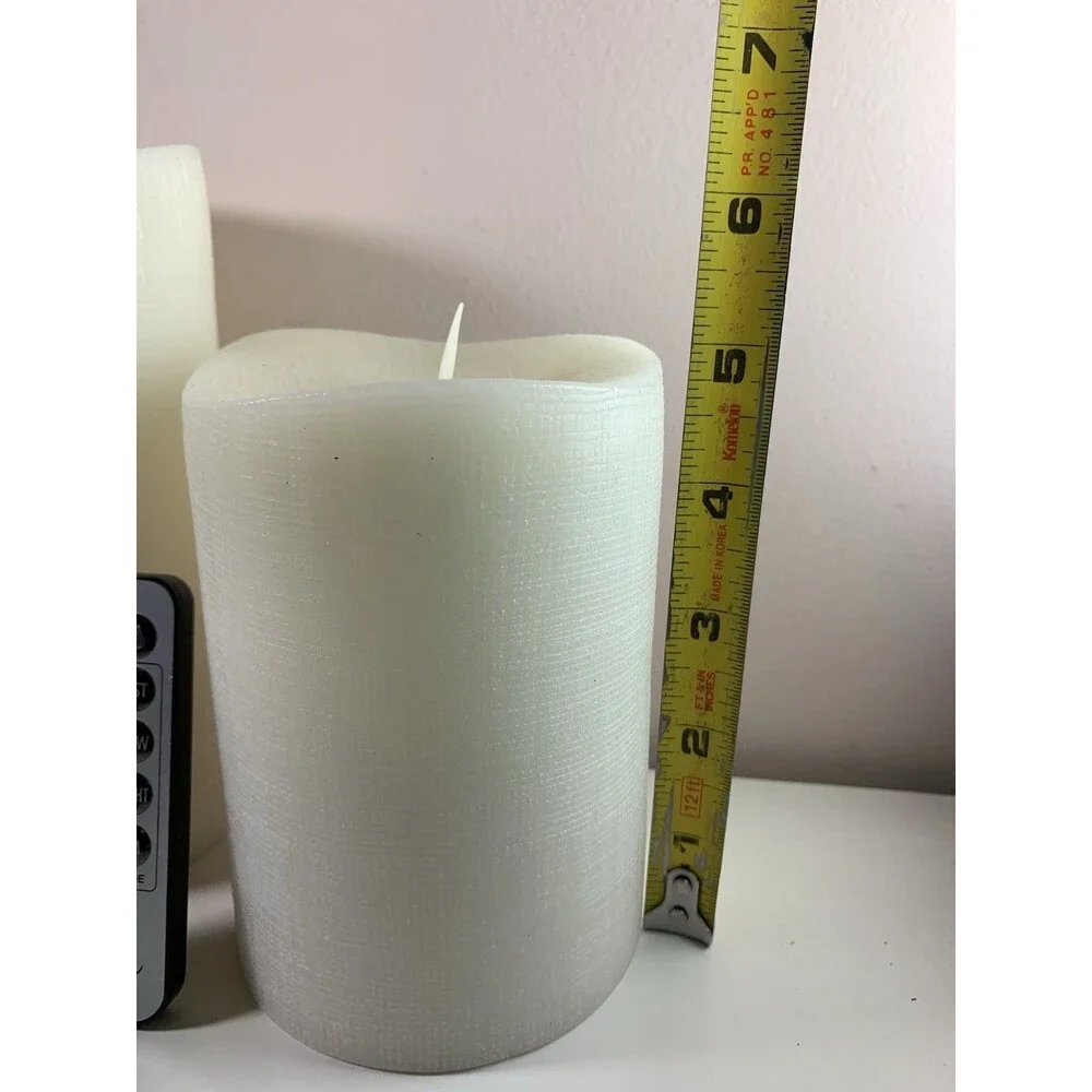 Bethlehem Lights Flameless Touch Candles With Remote 5” 6.5” Textured